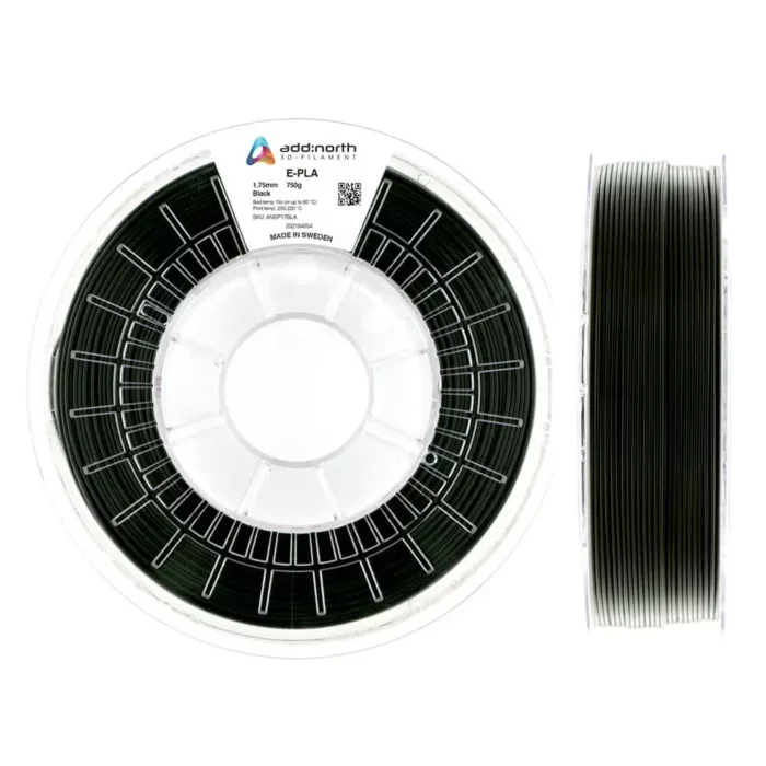 Svart PLA filament 750g - 1.75mm - add:north