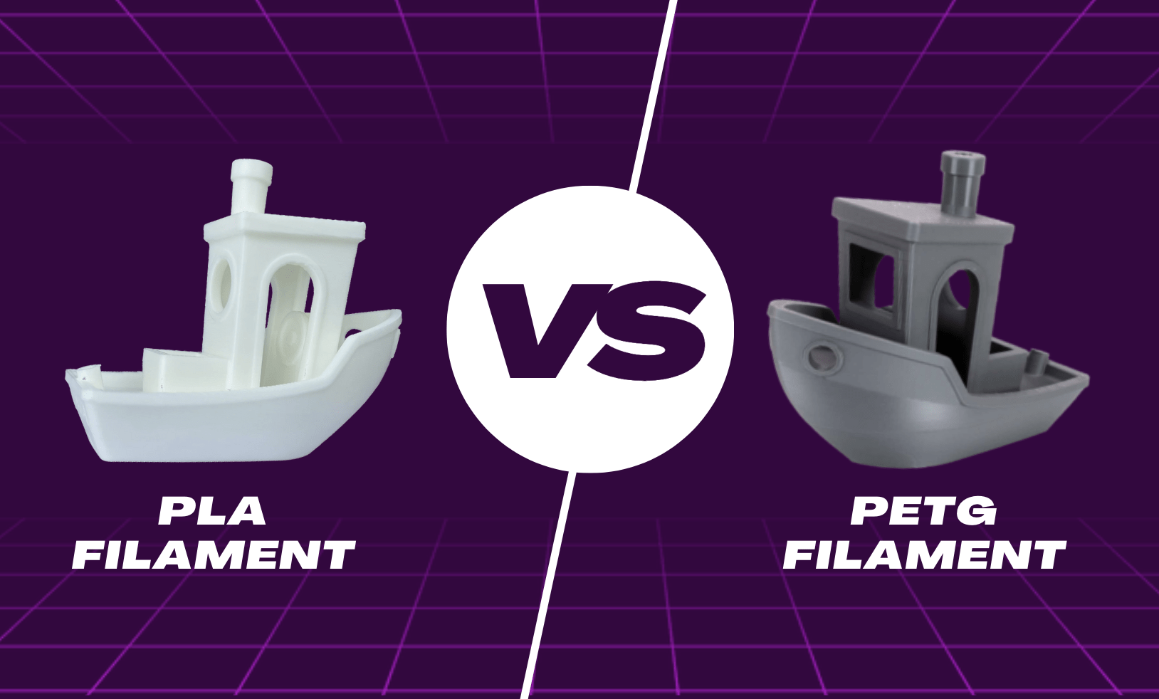 PLA filament vs PETG filament