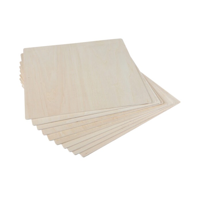 10-pack basswood träskivor 200×200×3mm