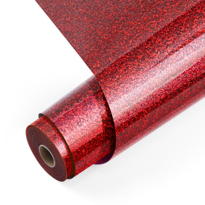 LOKLiK Heat Transfer Vinyl - Glitter - Rött 30,5 × 90 cm - Bild 2